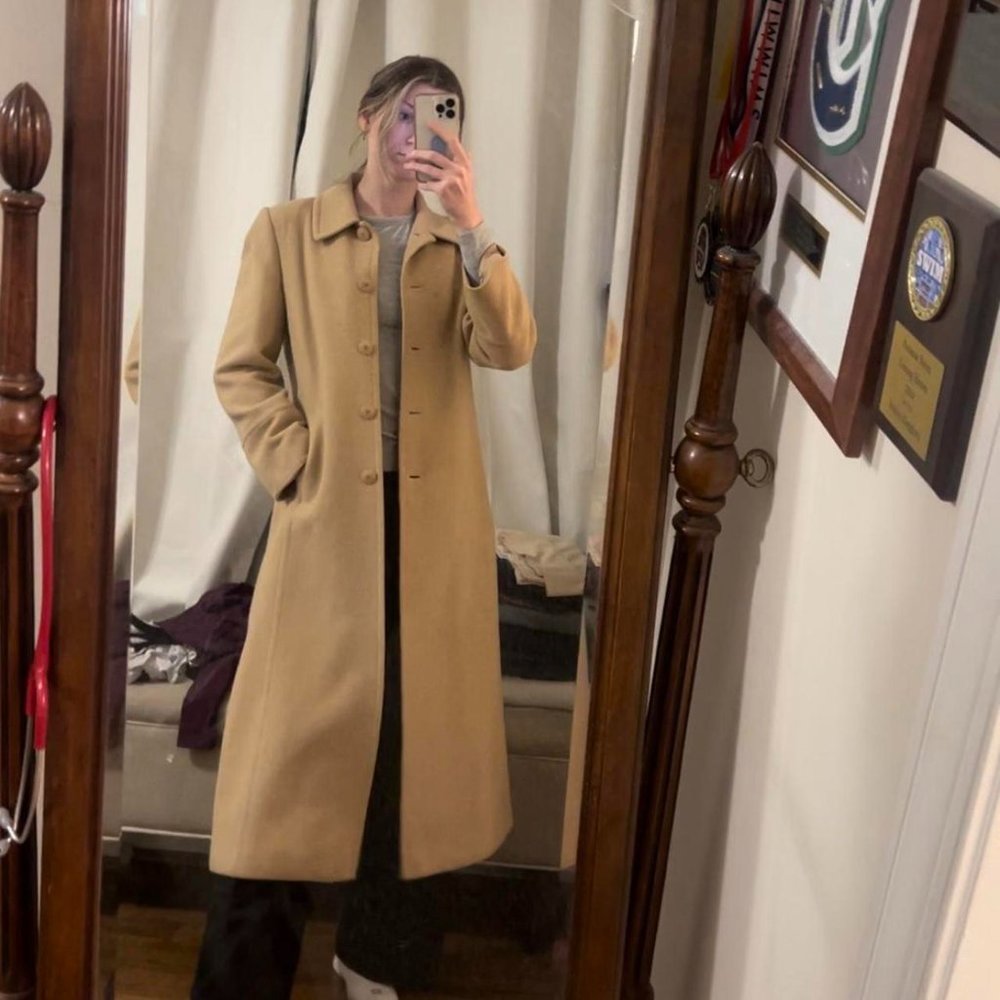 COPY - Larry Levine 100% pure Camel Hair Trench Coat